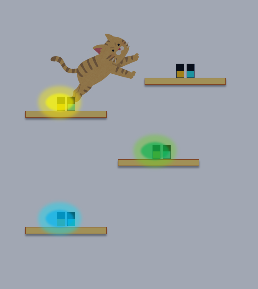 光るキャットタワー