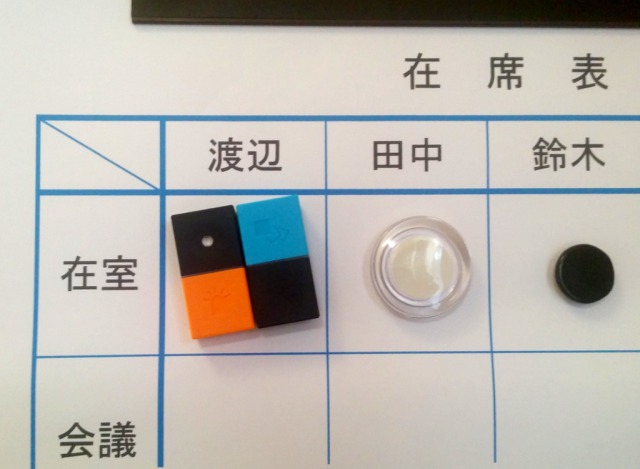 行き先表示ボードにはって使う勤怠管理レシピ